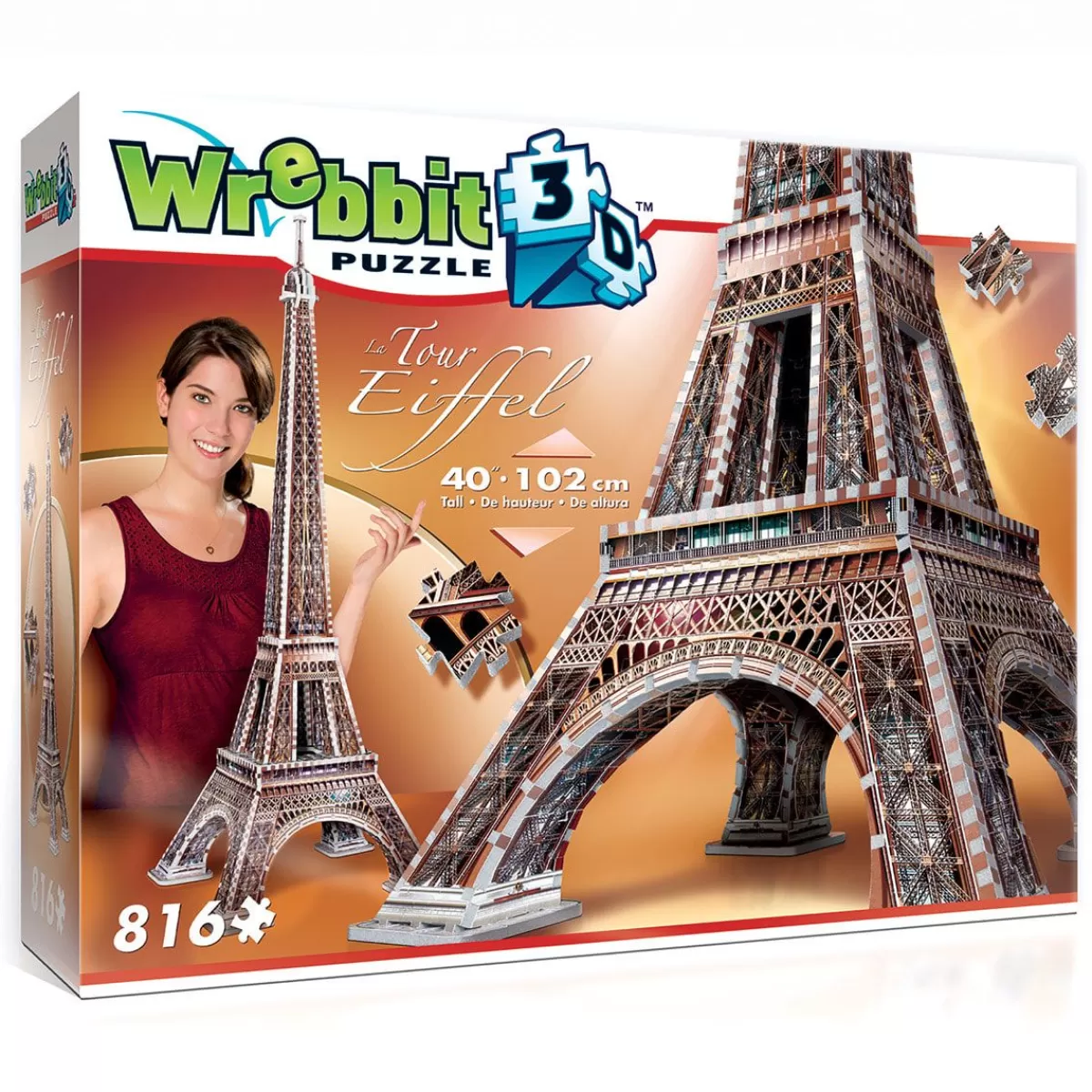 Palapelit<Wrebbit Eiffel Tower 3D-Palapeli