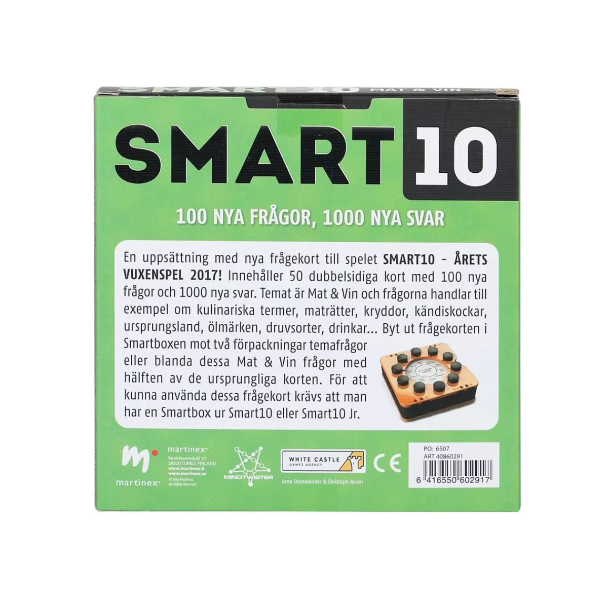 Seurapelit<Peliko Smart10-Fragekort Mat & Vin (Svenska)