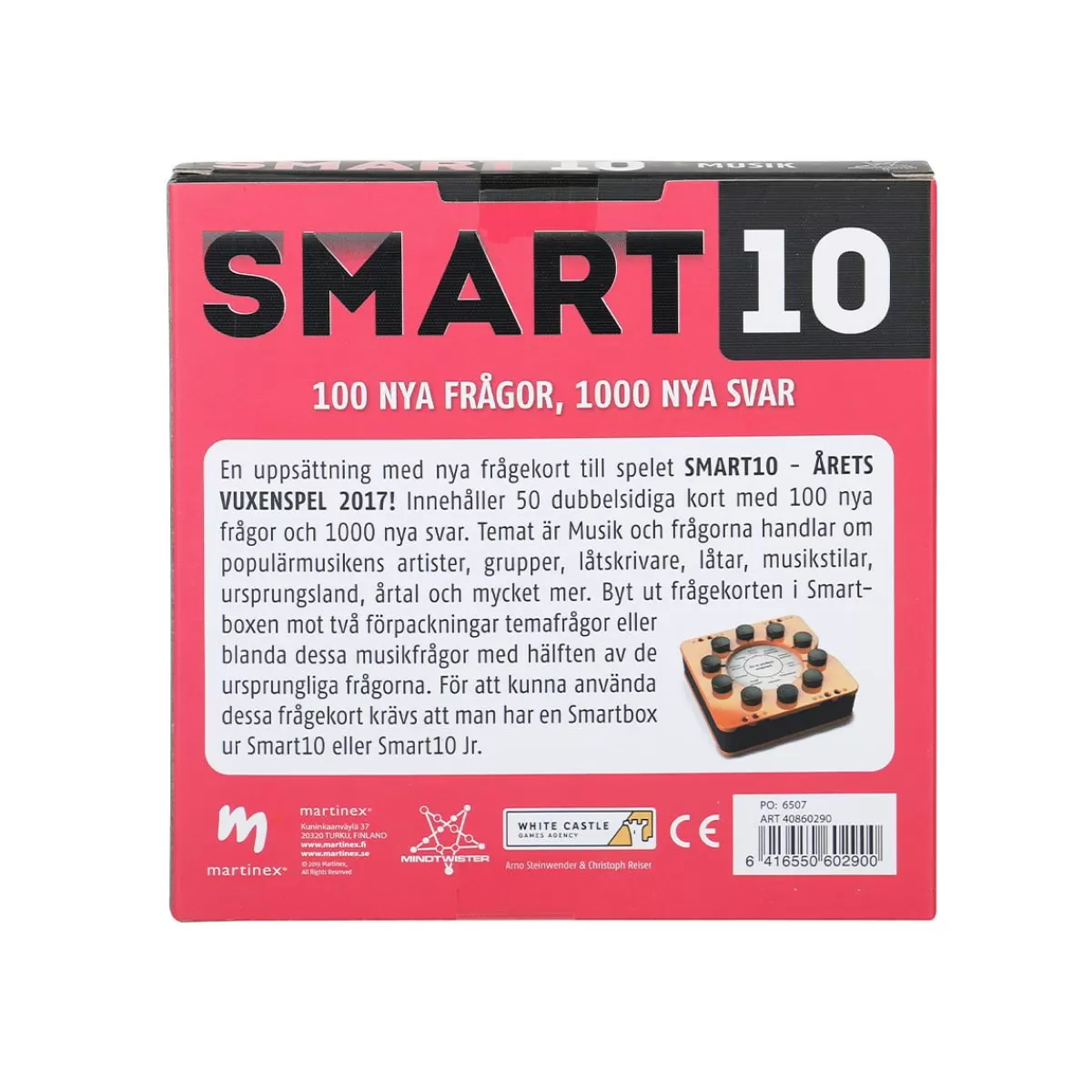 Seurapelit<Peliko Smart10-Fragekort Musik (Svenska)