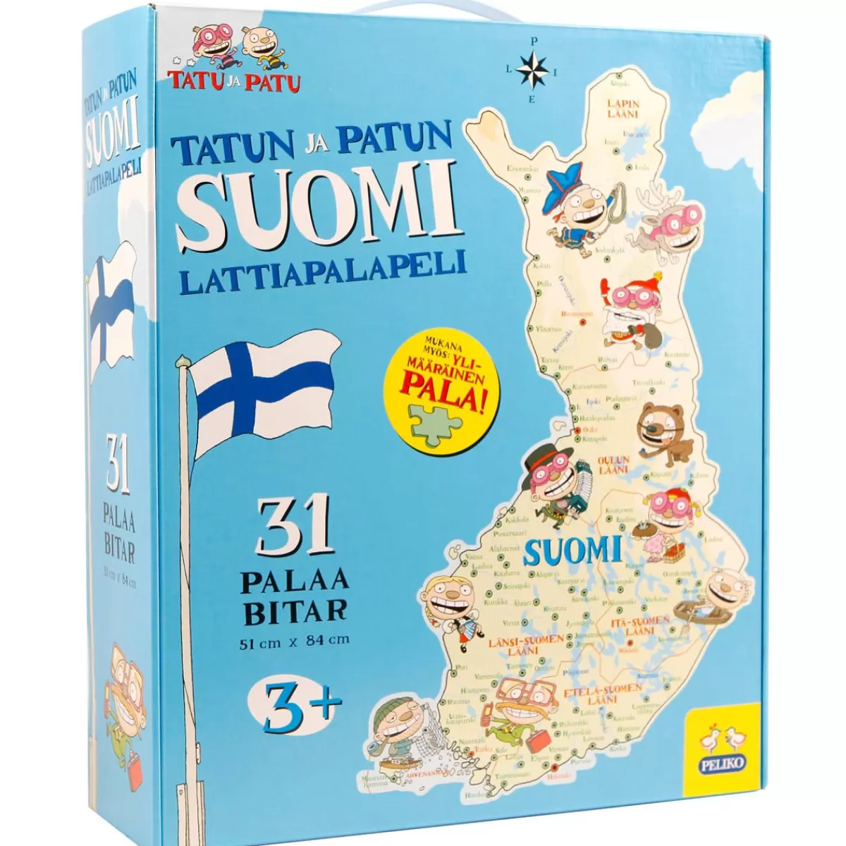 Palapelit<Tatu ja Patu Suomi-Lattiapalapeli